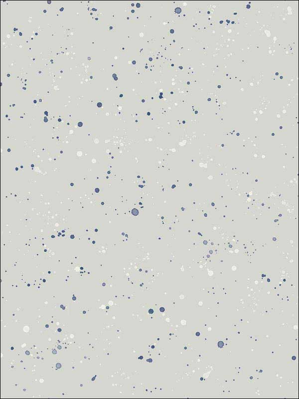 Paint Splatter fabric in gray and midnight blue color - pattern number DA60800 - by Seabrook in the Day Dreamers collection