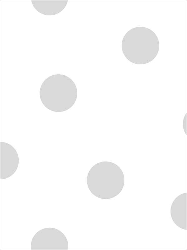 Dots wallpaper in soft gray color - pattern number DA61600 - by Seabrook in the Day Dreamers collection