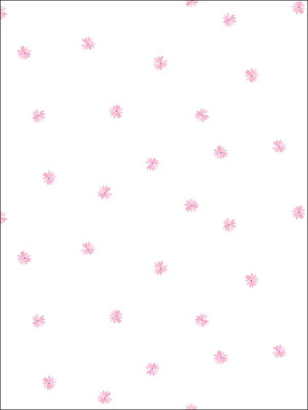 Little Daisy fabric in bubblegum color - pattern number DA62801 - by Seabrook in the Day Dreamers collection