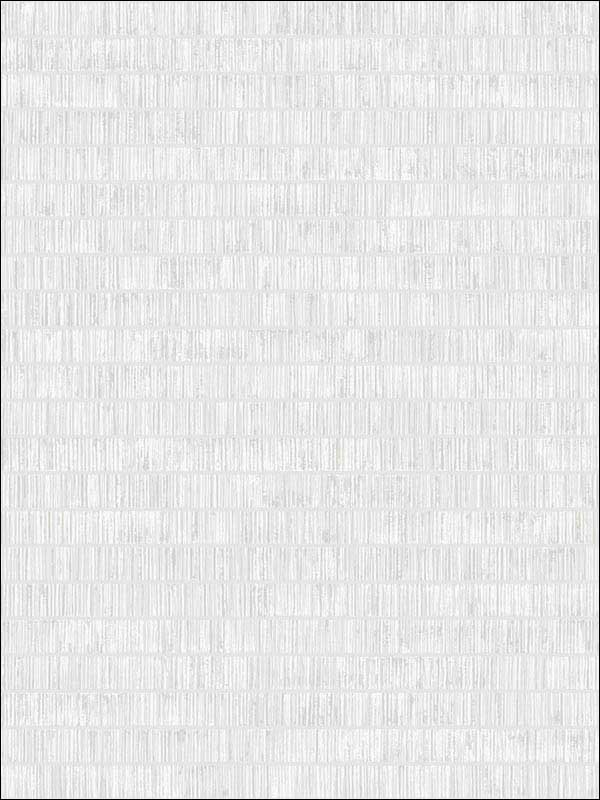 Textured Stripe fabric in metallic pearl and white color - pattern number AW70500 - by Collins and Company in the Casa Blanca 2 collection