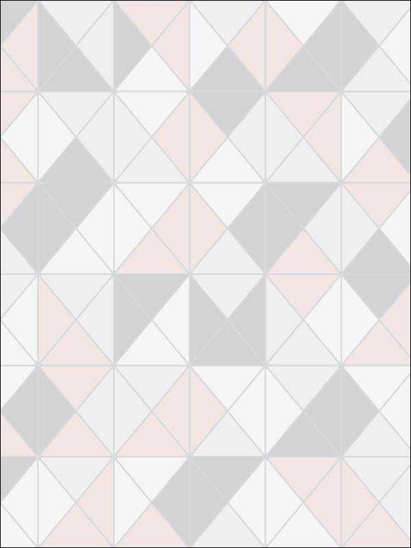 Metallic Geo fabric in metallic silver and blush color - pattern number AW70601 - by Collins and Company in the Casa Blanca 2 collection