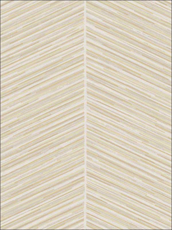 Herringbone Stripe fabric in metallic gold and off white color - pattern number AW70703 - by Collins and Company in the Casa Blanca 2 collection