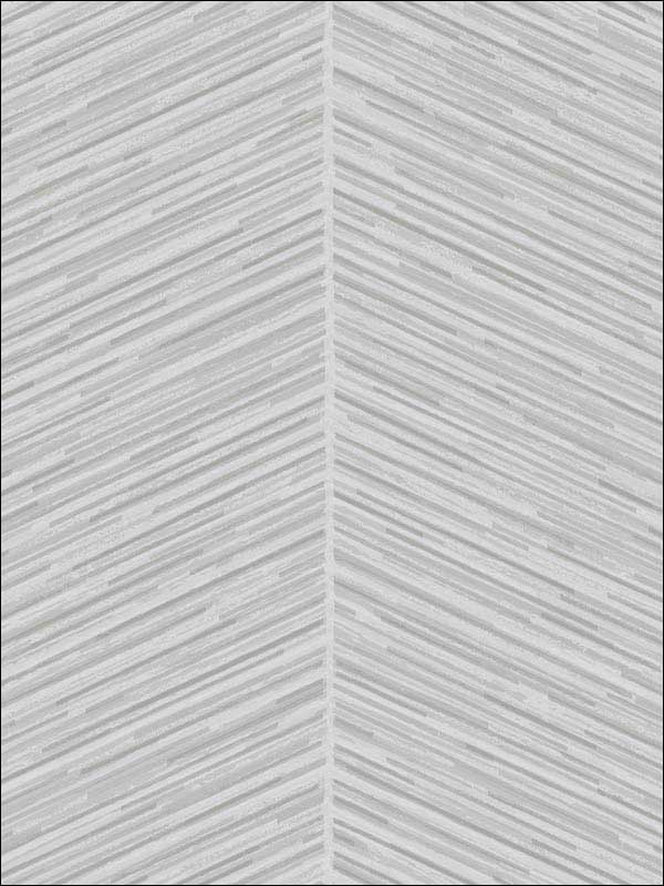 Herringbone Stripe fabric in metallic silver and gray color - pattern number AW70707 - by Collins and Company in the Casa Blanca 2 collection