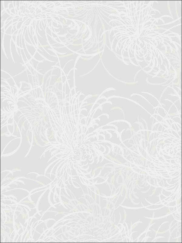 Noell Floral wallpaper in off white color - pattern number AW71500 - by Collins and Company in the Casa Blanca 2 collection