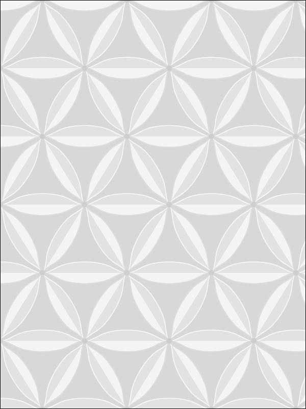 Lens Geometric wallpaper in metallic pearl and off white color - pattern number AW71708 - by Collins and Company in the Casa Blanca 2 collection