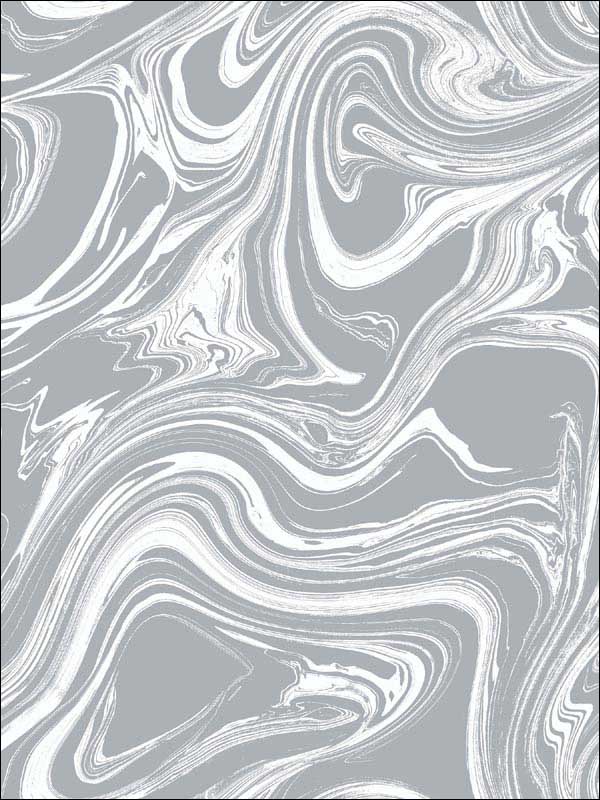 Oil and Water Cork wallpaper in metallic silver and off white color - pattern number AW73923 - by Collins and Company in the Casa Blanca 2 collection