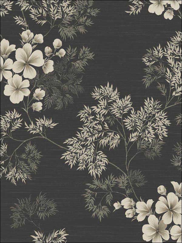 Flora fabric in charcoal color - pattern number WBP10100.WT.0 - by Winfield Thybony in the Barclay Butera Living in Style collection