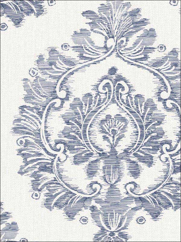 Damascus fabric in indigo color - pattern number WBP10502.WT.0 - by Winfield Thybony in the Barclay Butera Living in Style collection