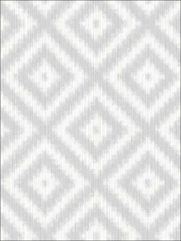 Ikat Diamond wallpaper in harbor grey color - pattern number WBP10808.WT.0 - by Winfield Thybony in the Barclay Butera Living in Style collection