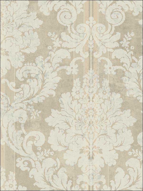 Imperial Damask fabric in cream beige color - pattern number RM60308 - by Casa Mia in the Diamond collection