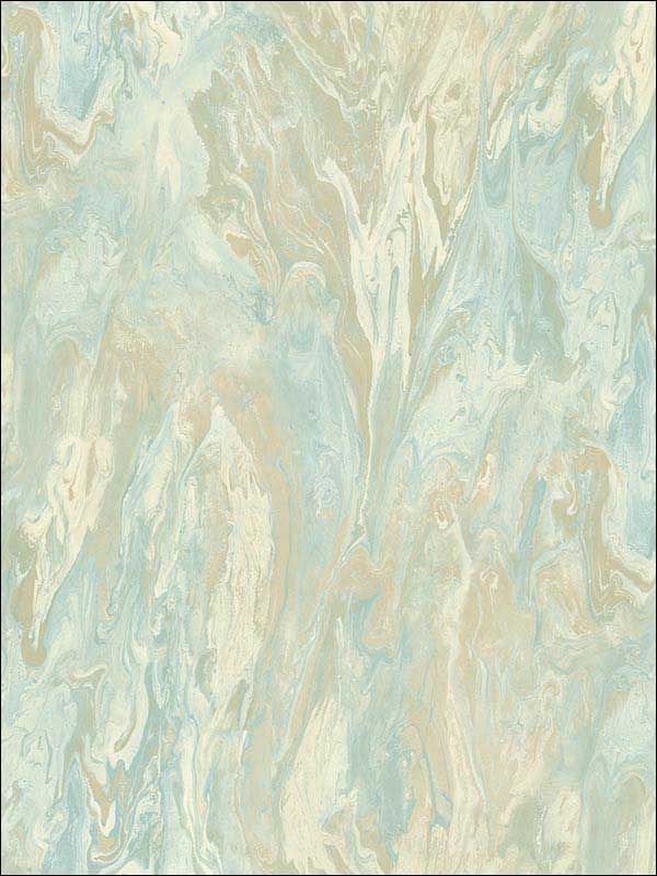 Marble Effect wallpaper in soft blue cream color - pattern number RM61102 - by Casa Mia in the Diamond collection