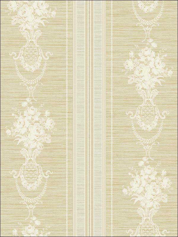 Antique Stripes fabric in soft gold grey color - pattern number RM61411 - by Casa Mia in the Diamond collection