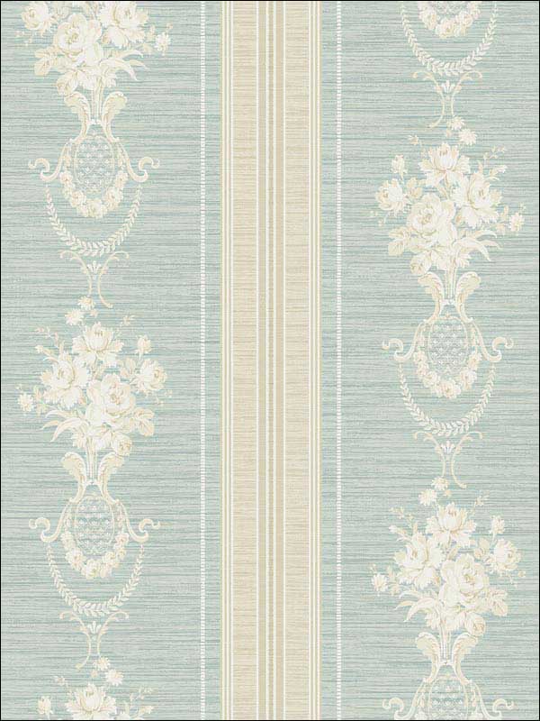 Antique Stripes fabric in soft blue grey color - pattern number RM61412 - by Casa Mia in the Diamond collection
