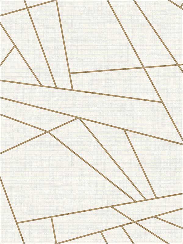 Geo fabric in white gold color - pattern number RM90705 - by Casa Mia in the Graphite collection