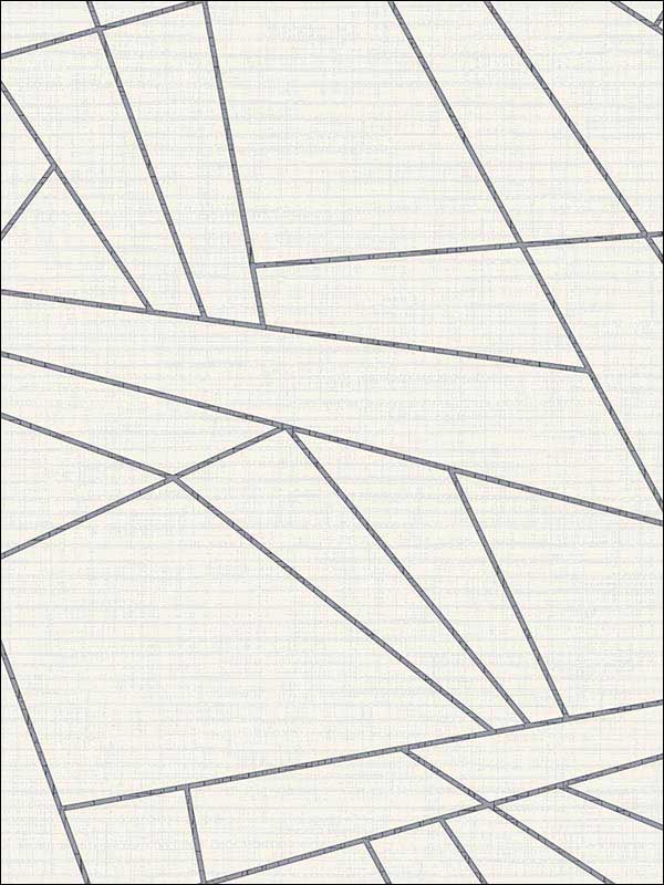 Geo fabric in white grey color - pattern number RM90708 - by Casa Mia in the Graphite collection