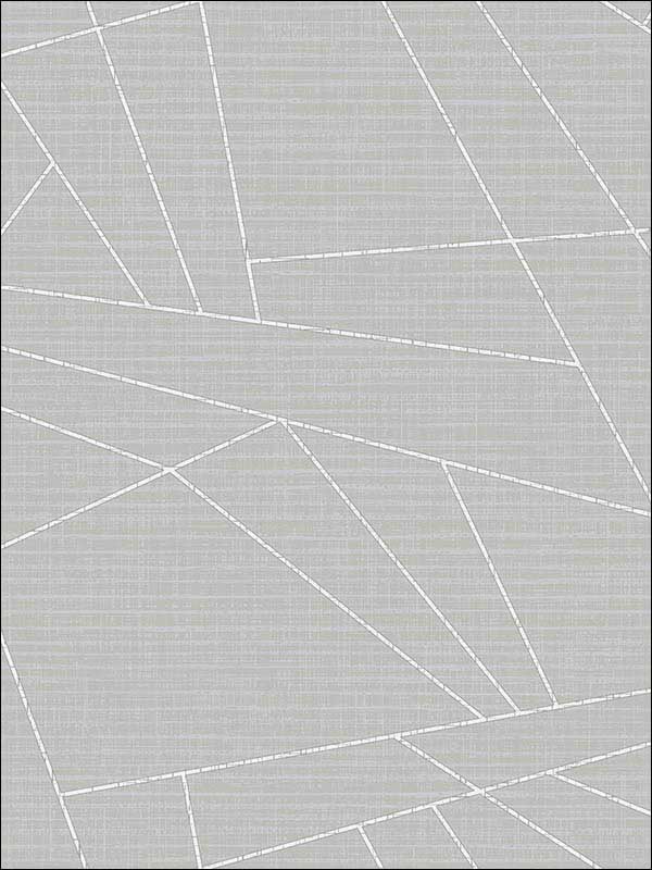 Geo fabric in grey white color - pattern number RM90718 - by Casa Mia in the Graphite collection