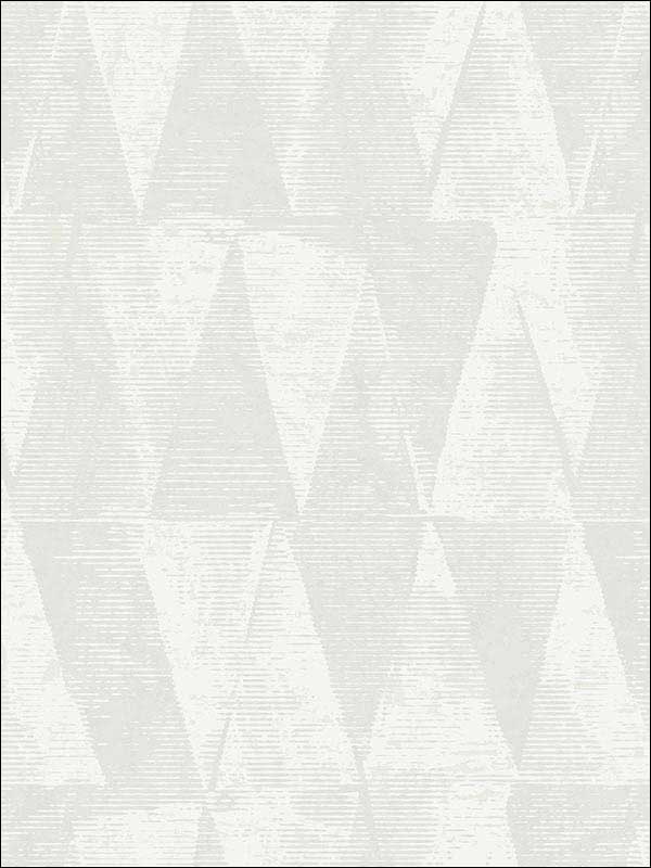 Small Triangle fabric in white grey color - pattern number RM91007 - by Casa Mia in the Graphite collection