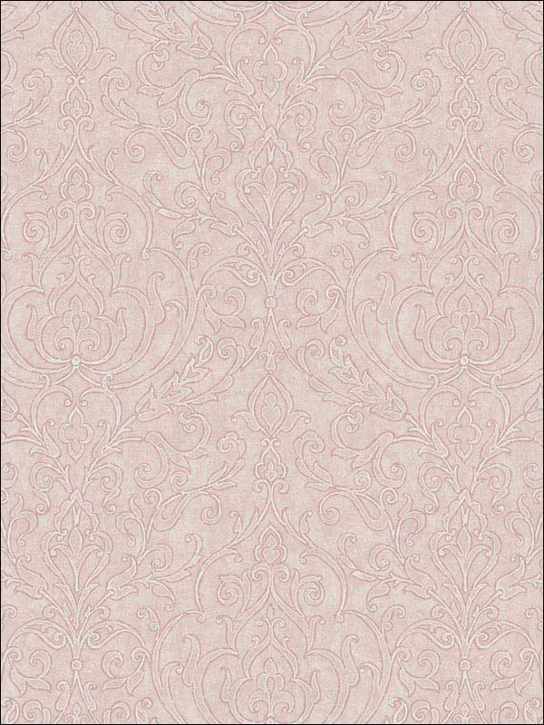 Neoclassic Scroll fabric in pink color - pattern number RM50301 - by Casa Mia in the Opal collection