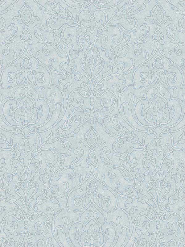 Neoclassic Scroll fabric in blue marine color - pattern number RM50302 - by Casa Mia in the Opal collection