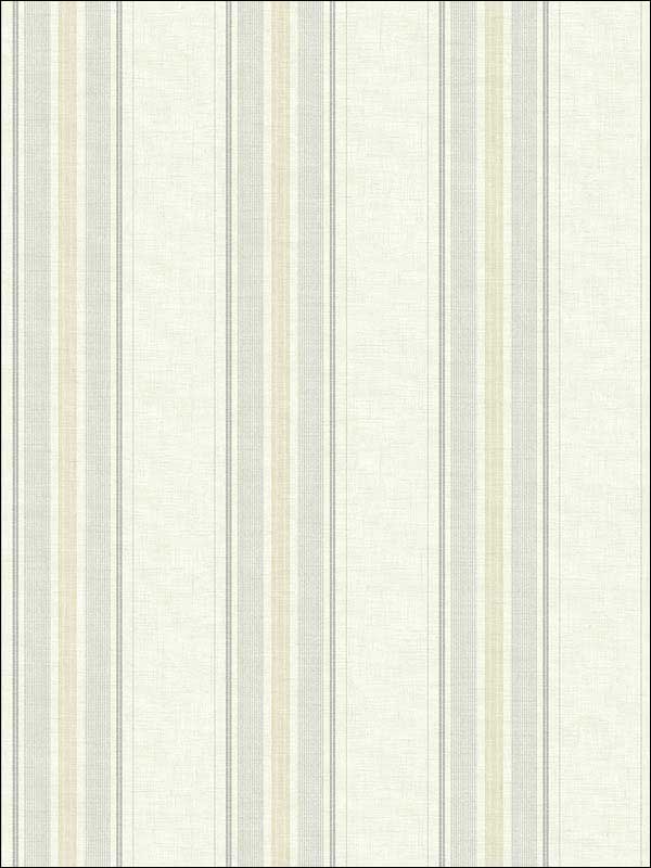 Stripes wallpaper in cream grey color - pattern number RM51703 - by Casa Mia in the Opal collection