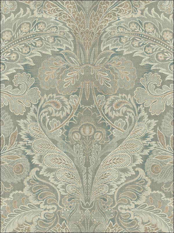 Old Damask fabric in soft cream color - pattern number RM80004 - by Casa Mia in the Quartz collection