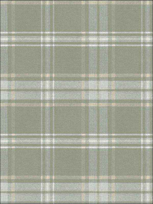 Tartan fabric in soft green white color - pattern number RM80104 - by Casa Mia in the Quartz collection