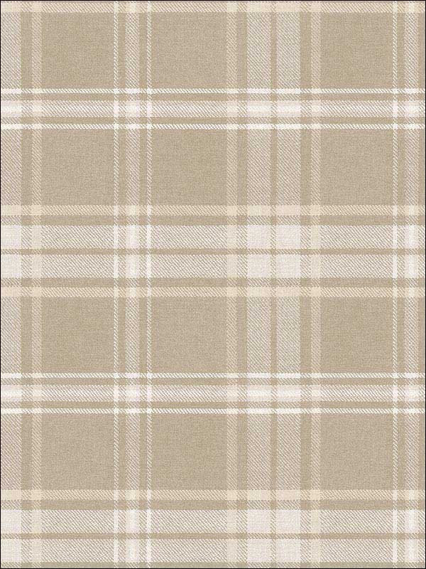 Tartan fabric in beige white color - pattern number RM80106 - by Casa Mia in the Quartz collection