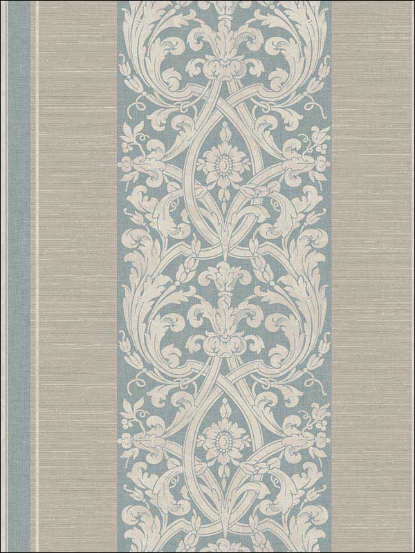 Gothic Stripes fabric in blue grey color - pattern number RM80602 - by Casa Mia in the Quartz collection