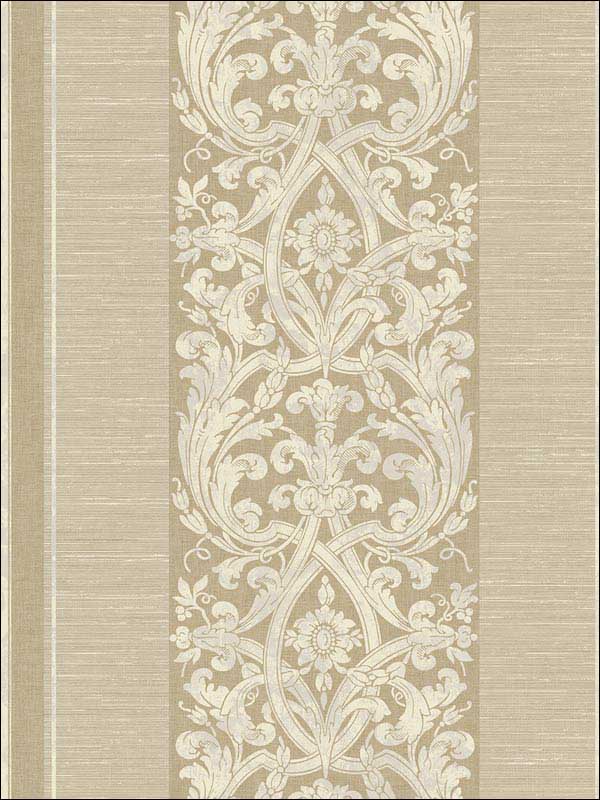 Gothic Stripes fabric in beige gold color - pattern number RM80607 - by Casa Mia in the Quartz collection