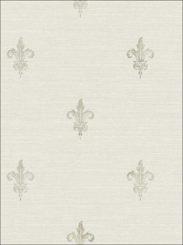 French Lily wallpaper in grey color - pattern number RM80802 - by Casa Mia in the Quartz collection