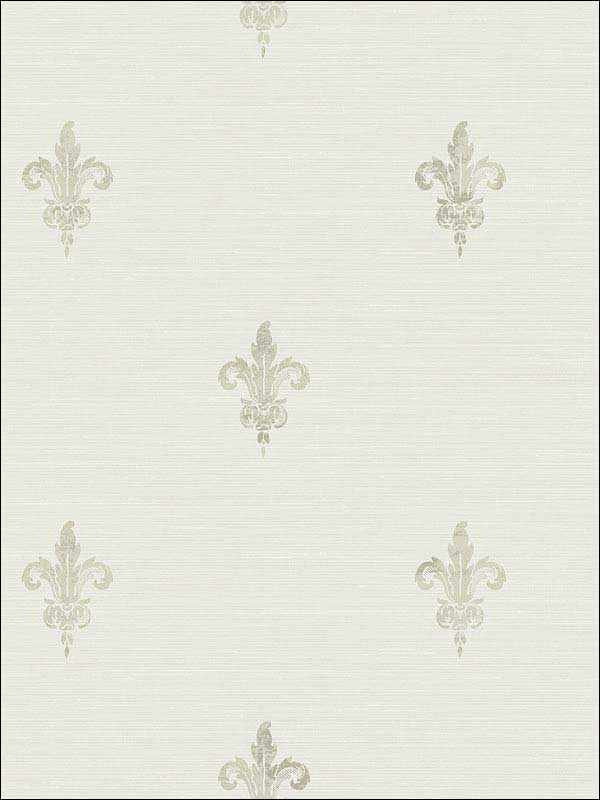 French Lily wallpaper in soft grey color - pattern number RM80808 - by Casa Mia in the Quartz collection