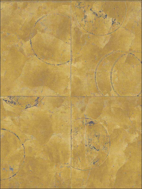 Marble Tiles fabric in gold color - pattern number RM40705 - by Casa Mia in the Titanium collection