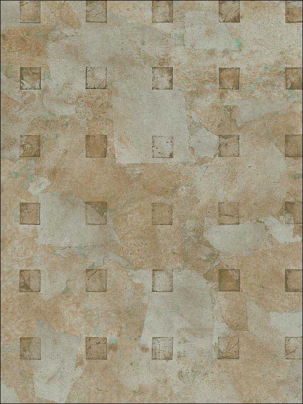 Square Faux Texture fabric in soft brown soft grey color - pattern number RM40808 - by Casa Mia in the Titanium collection