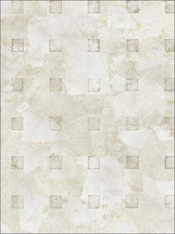 Square Faux Texture fabric in white soft brown color - pattern number RM40810 - by Casa Mia in the Titanium collection