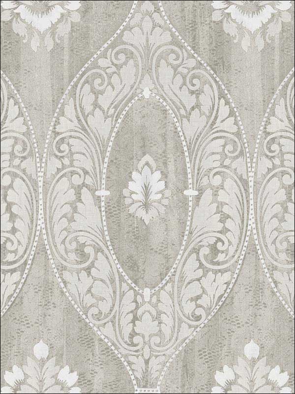 Classic Bead fabric in grey soft white color - pattern number RM30208 - by Casa Mia in the Zinc by Casa Mia collection
