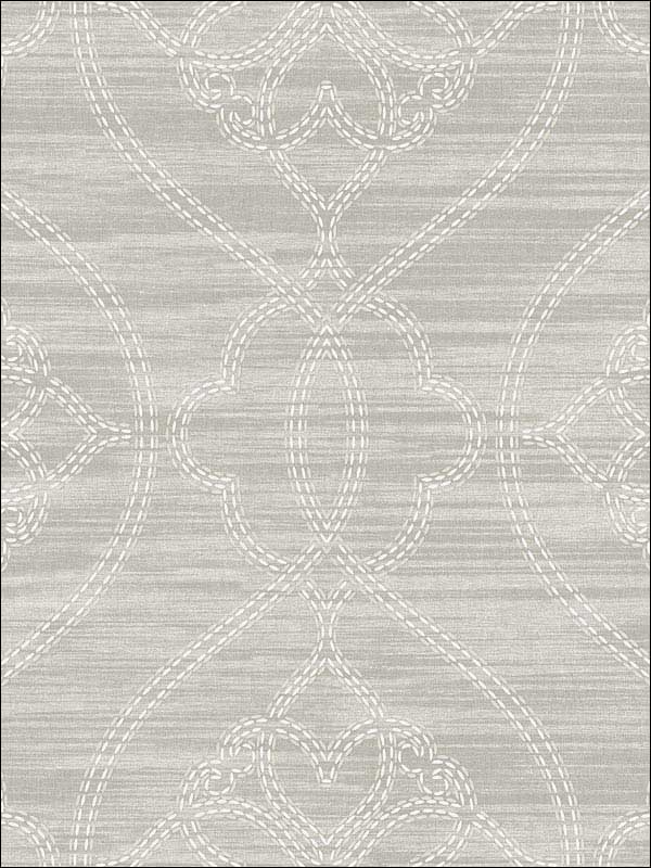 Big Scroll fabric in grey white color - pattern number RM30408 - by Casa Mia in the Zinc by Casa Mia collection