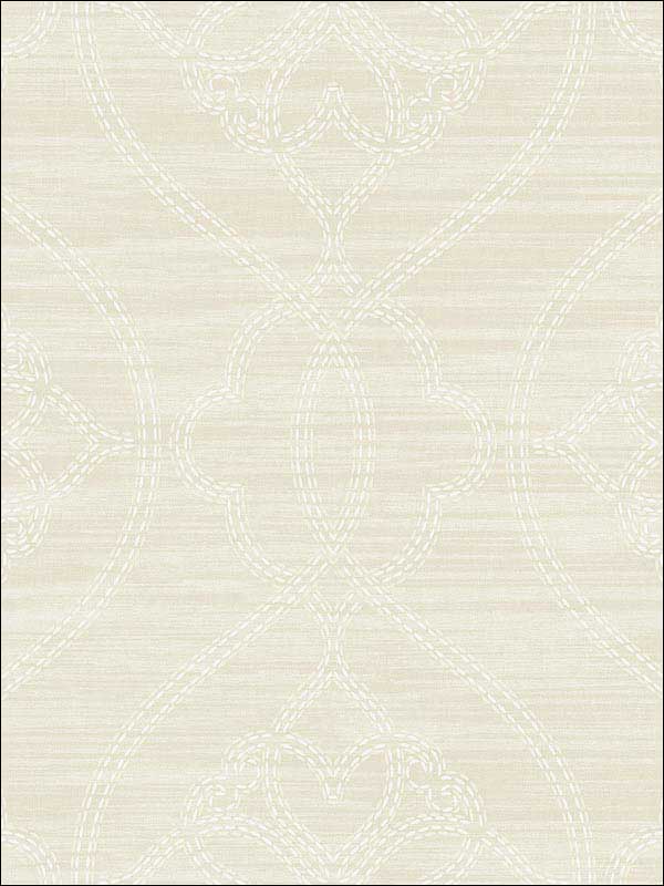 Big Scroll fabric in white cream color - pattern number RM30410 - by Casa Mia in the Zinc by Casa Mia collection