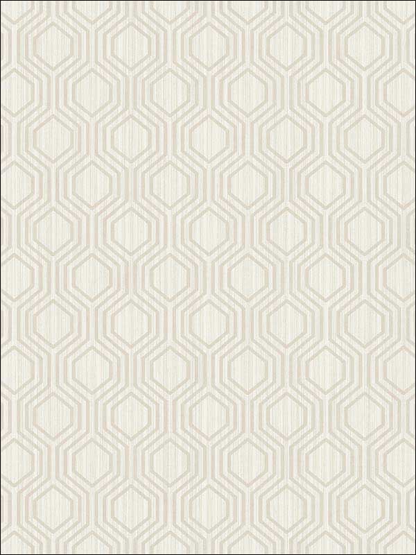 Geometric Hexagon fabric in soft grey silver color - pattern number RM30608 - by Casa Mia in the Zinc by Casa Mia collection