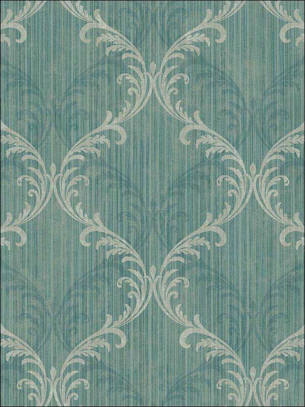 Double Scroll fabric in gulf stream white color - pattern number RM30704 - by Casa Mia in the Zinc by Casa Mia collection