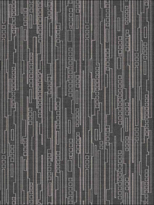 Geometric Texture wallpaper in black silver color - pattern number RM31100 - by Casa Mia in the Zinc by Casa Mia collection