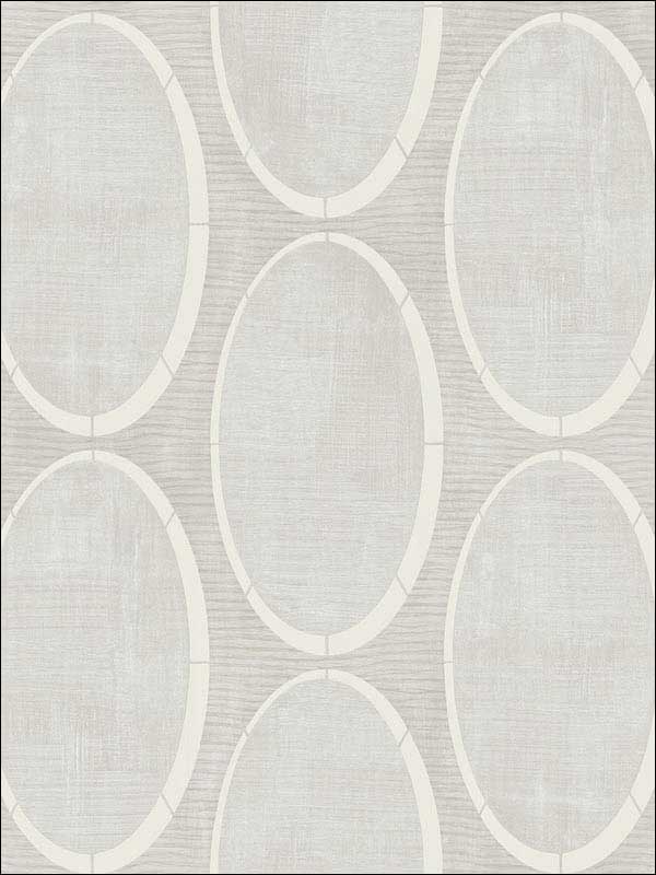 Metallic Circles fabric in grey soft grey color - pattern number RM70005 - by Casa Mia in the Zircon collection