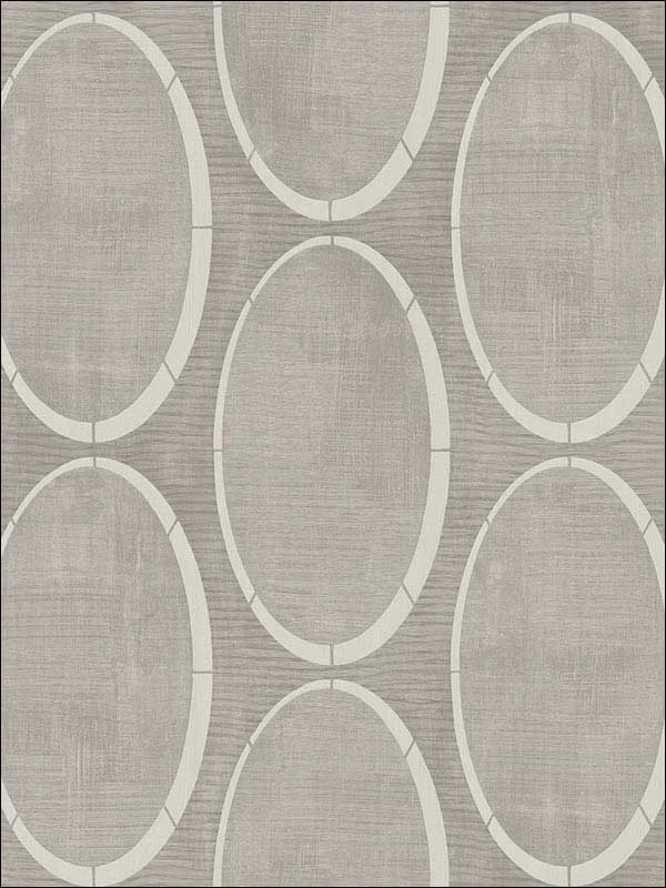 Metallic Circles fabric in grey white color - pattern number RM70008 - by Casa Mia in the Zircon collection