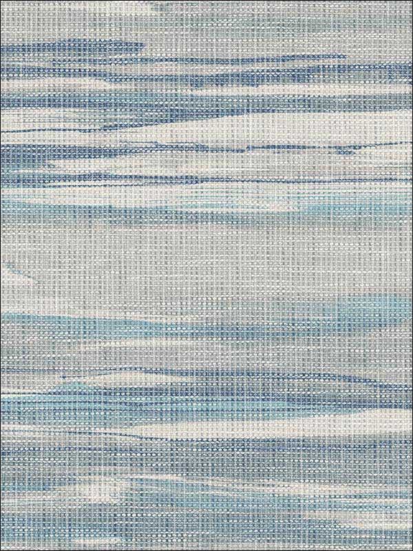 Grasscloth Waves wallpaper in grey blue color - pattern number RM70602 - by Casa Mia in the Zircon collection