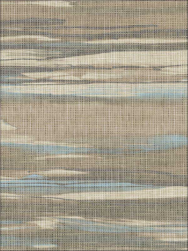 Grasscloth Waves wallpaper in send blue color - pattern number RM70606 - by Casa Mia in the Zircon collection