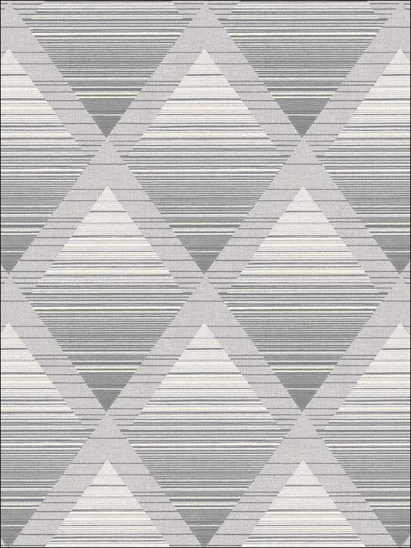 Metallic Rhombus wallpaper in grey soft grey color - pattern number RM70800 - by Casa Mia in the Zircon collection