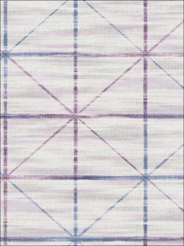 Metallic Squares fabric in soft blue purple pink color - pattern number RM71209 - by Casa Mia in the Zircon collection