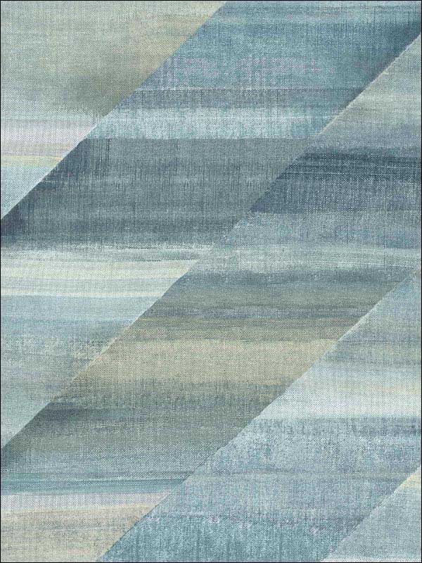 Rainbow Diagonals fabric in steel blue and stone color - pattern number RY30304 - by Seabrook in the Boho Rhapsody collection