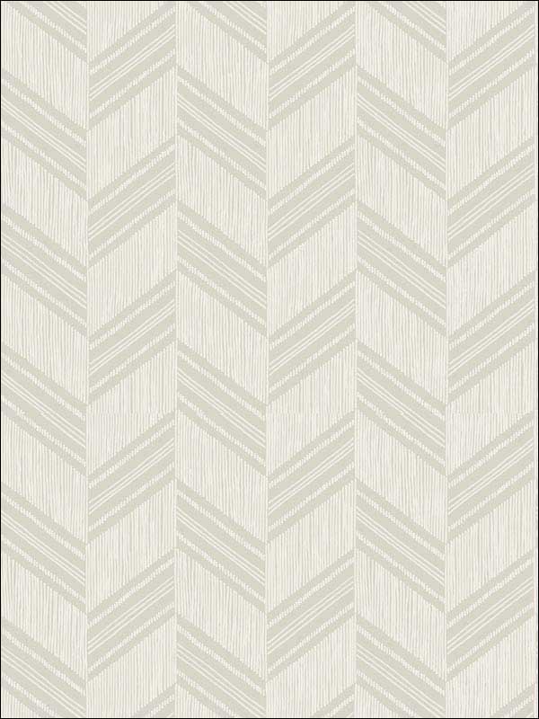 Boho Chevron Stripe Stringcloth fabric in cinder gray and ivory color - pattern number RY30405 - by Seabrook in the Boho Rhapsody collection