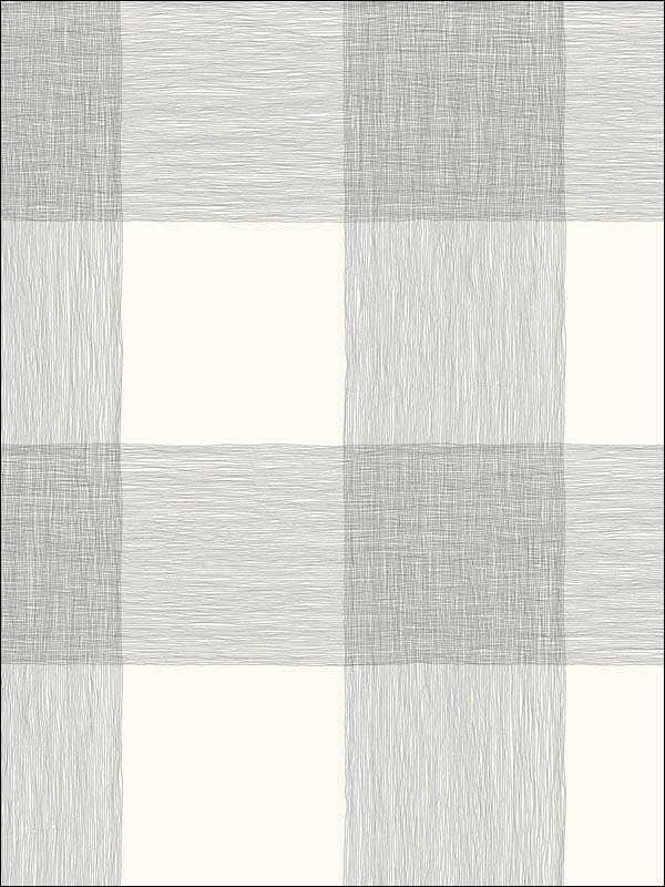 Magnolia Home Common Thread Peel and Stick fabric in black and white color - pattern number PSW1000RL - by Magnolia Home by Joanna Gaines in the Magnolia Home Peel and Stick Wallpaper collection