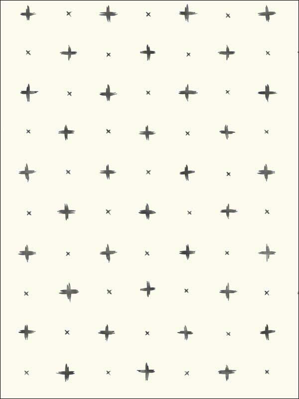Magnolia Home Cross Stitch Peel and Stick fabric in black color - pattern number PSW1008RL - by Magnolia Home by Joanna Gaines in the Magnolia Home Peel and Stick Wallpaper collection